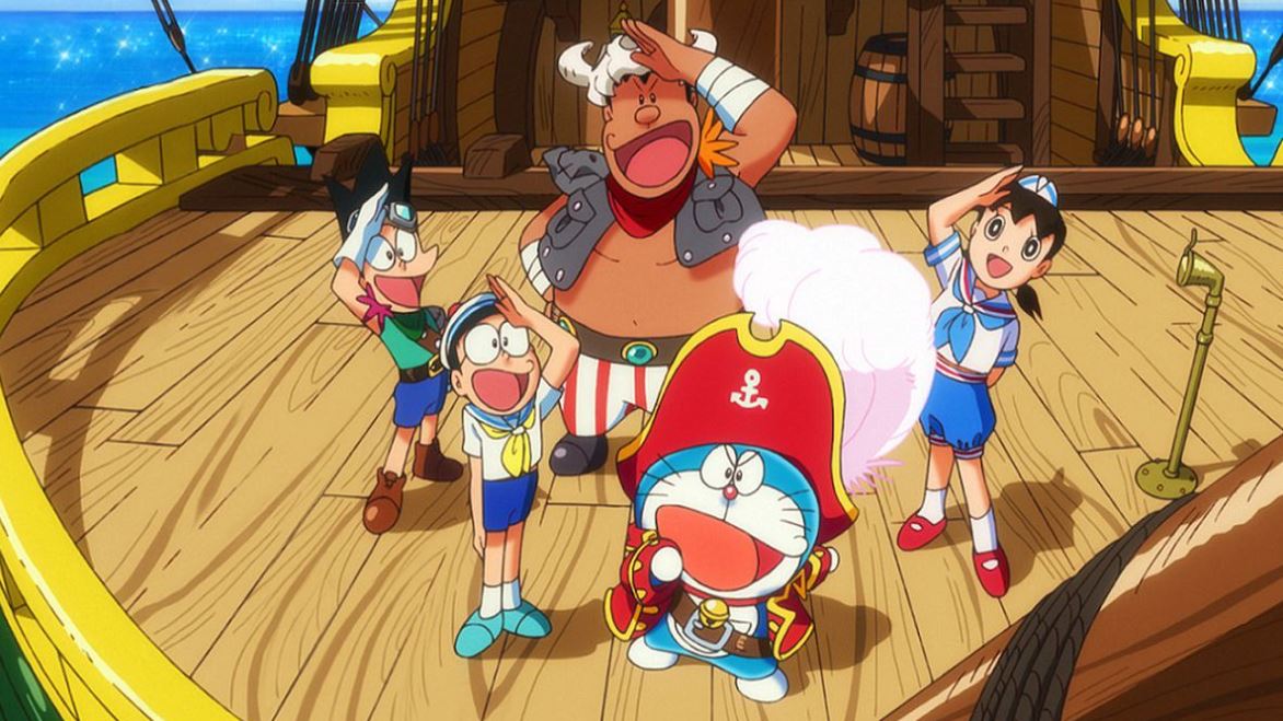 Doraemon hóa thuyền trưởng dẫn đoàn thám hiểm biển