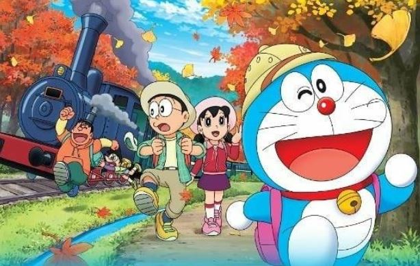 Cả nhóm theo Doraemon đi dã ngoại ngắm lá đỏ