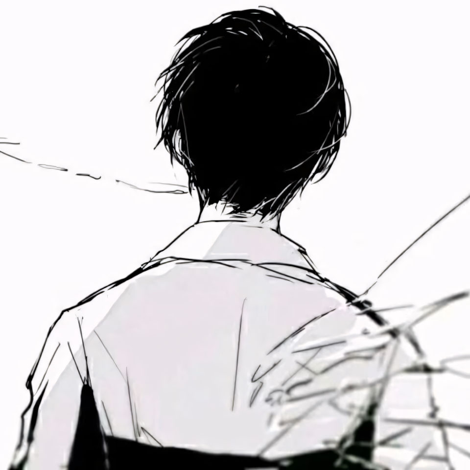 avatar anh anime nam buon den trang 960px 960px 3