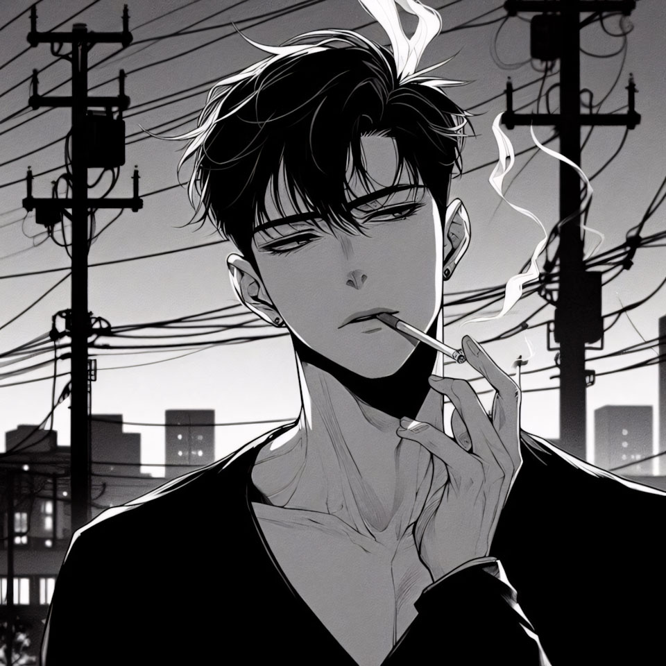 avatar anh anime nam buon den trang 960px 960px 14