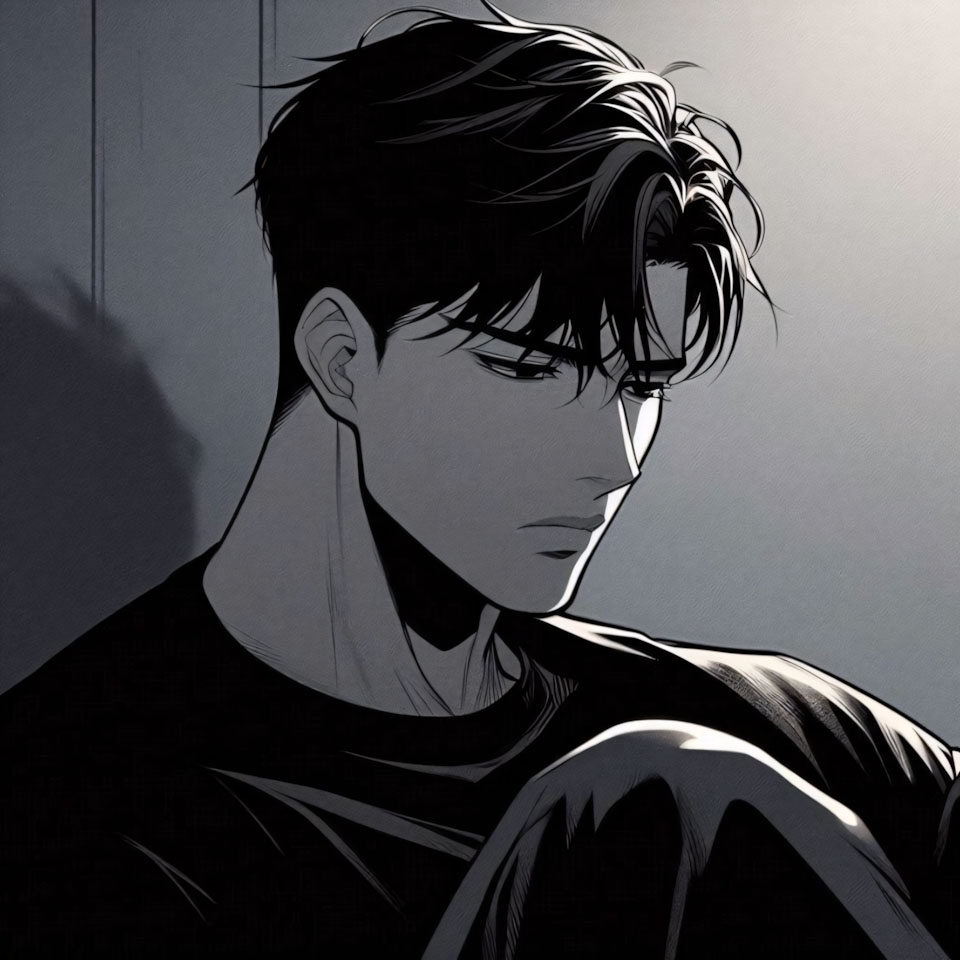 avatar anh anime nam buon den trang 960px 960px 15