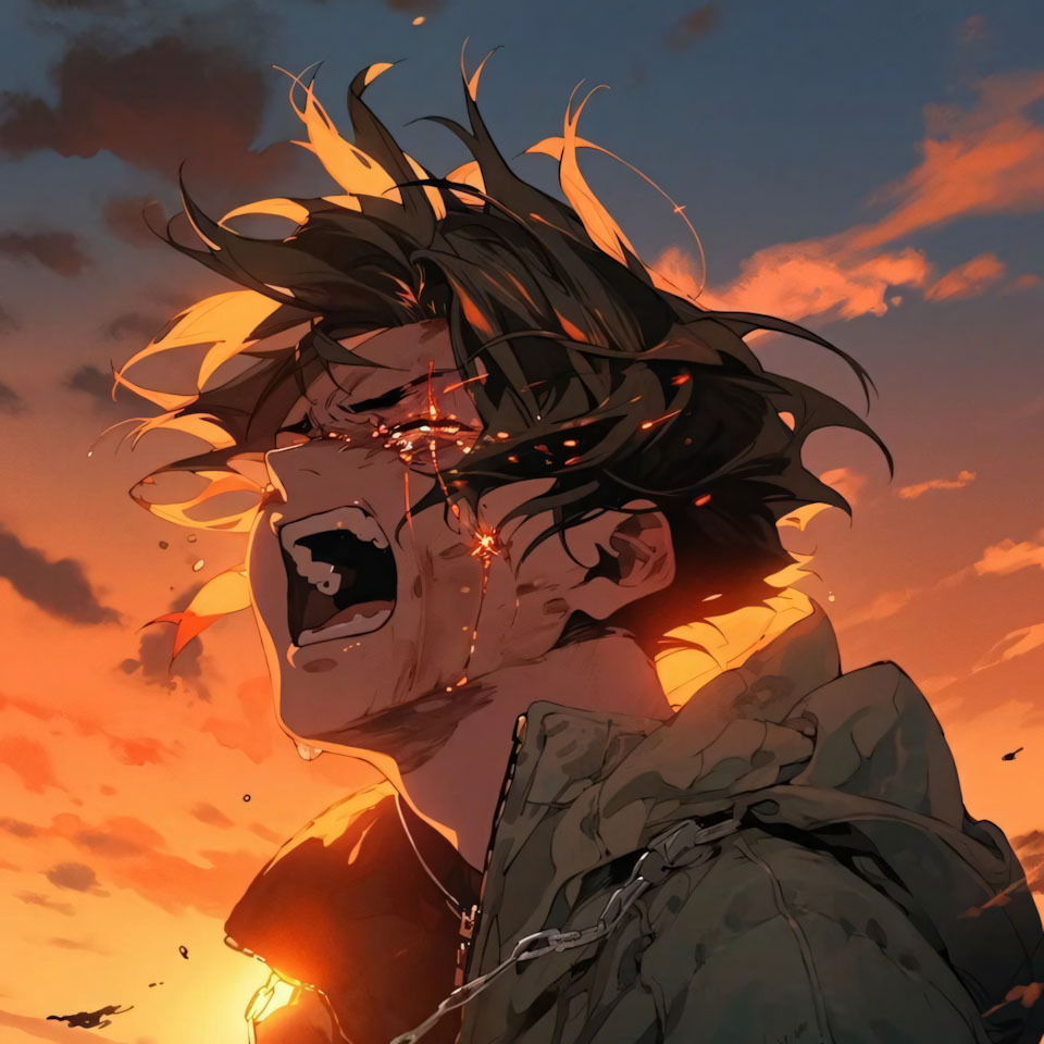 tam trang buon khoc avatar anh anime nam buon 960px 960px 3