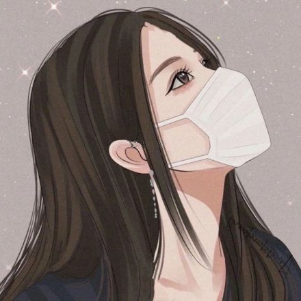 ảnh đại diện facebook avatar đeo khẩu trang nữ