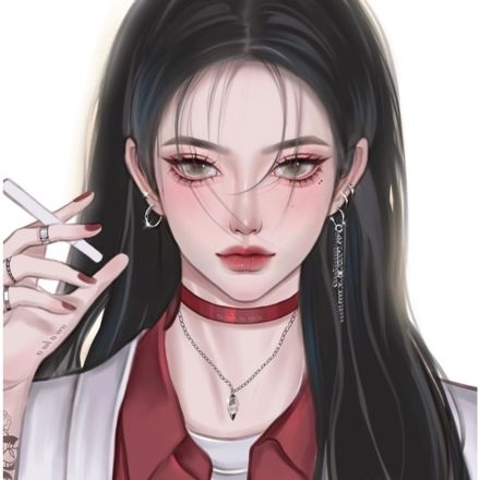 hình ảnh hút thuốc ngầu anime nữ facebook