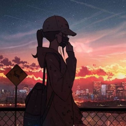 hình đại diện fb avatar đeo khẩu trang nữ