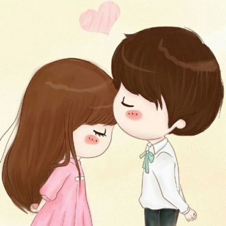 Avatar dễ thương về tình yêu hôn lên trán người yêu