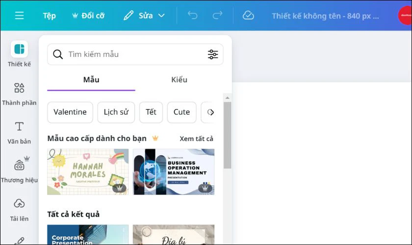 Cách bo góc ảnh trong Canva bằng tính năng đường viền