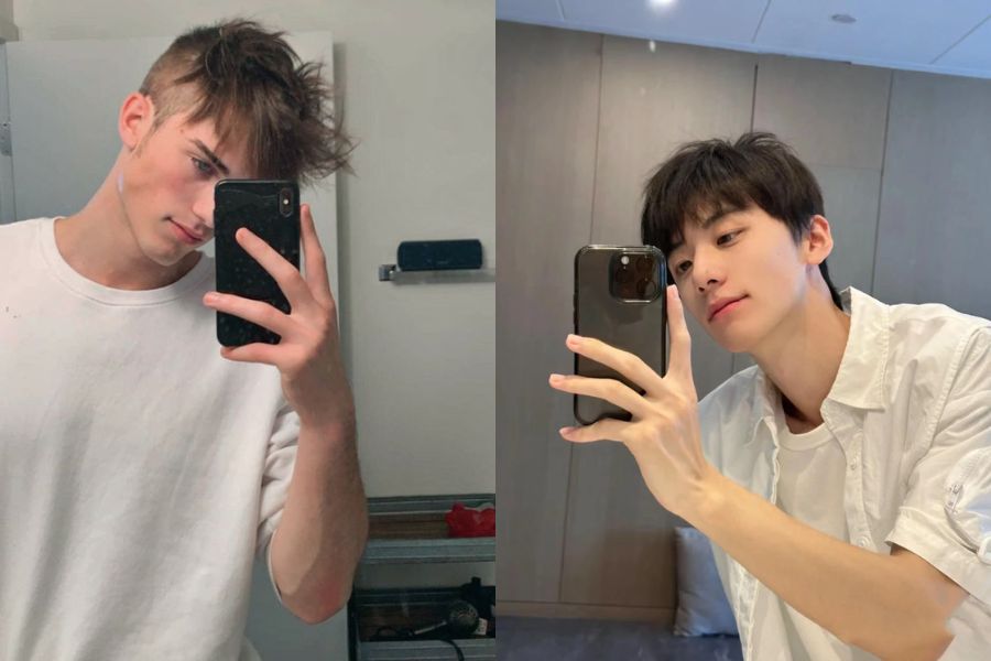 chụp ảnh selfie trước gương