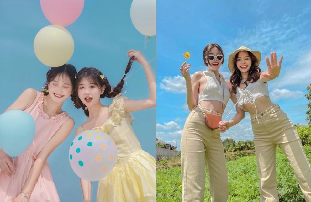 30+ cách tạo dáng chụp ảnh 2 người nữ đẹp tự nhiên và ấn tượng