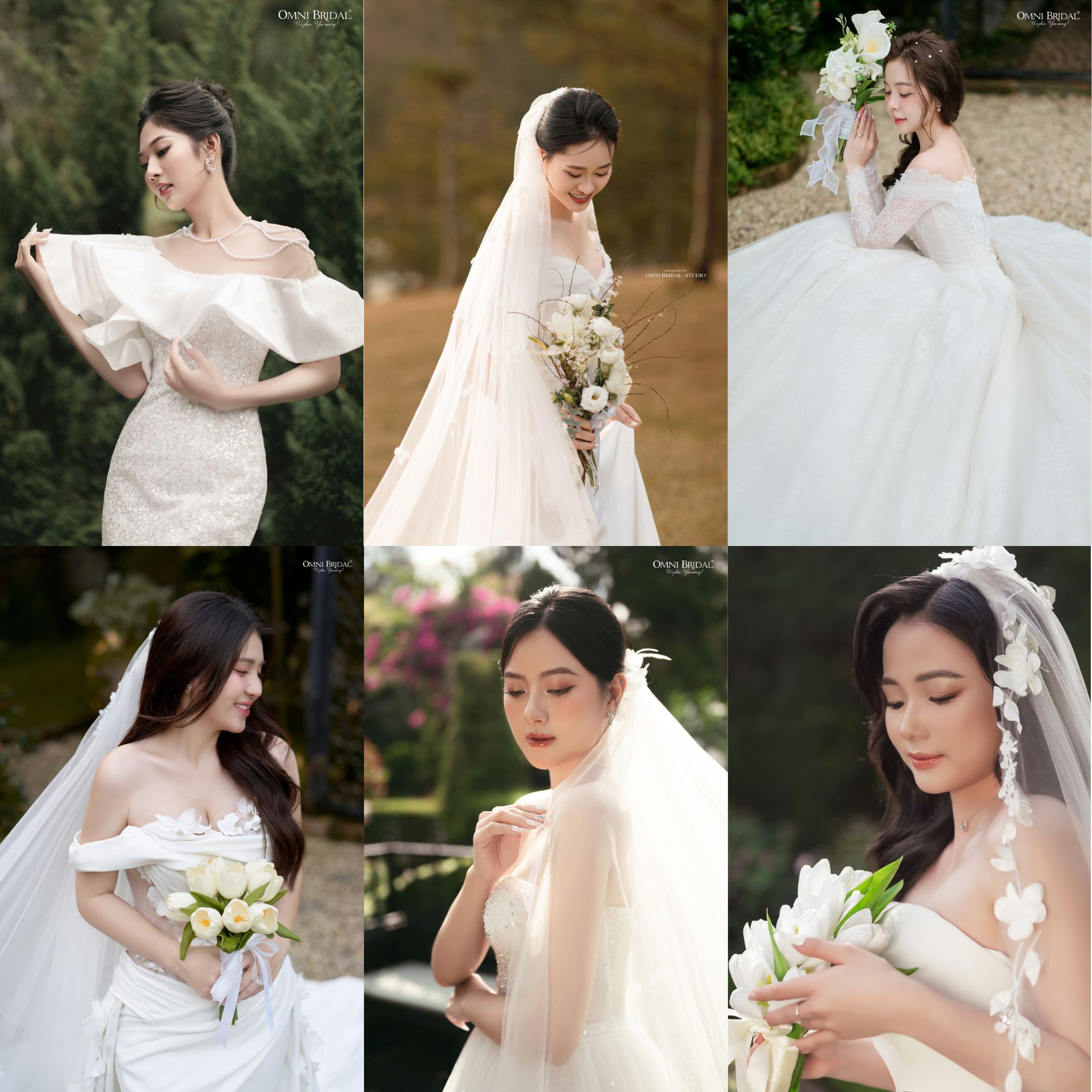 Tư thế chụp cô dâu đưa mắt nhìn xuống