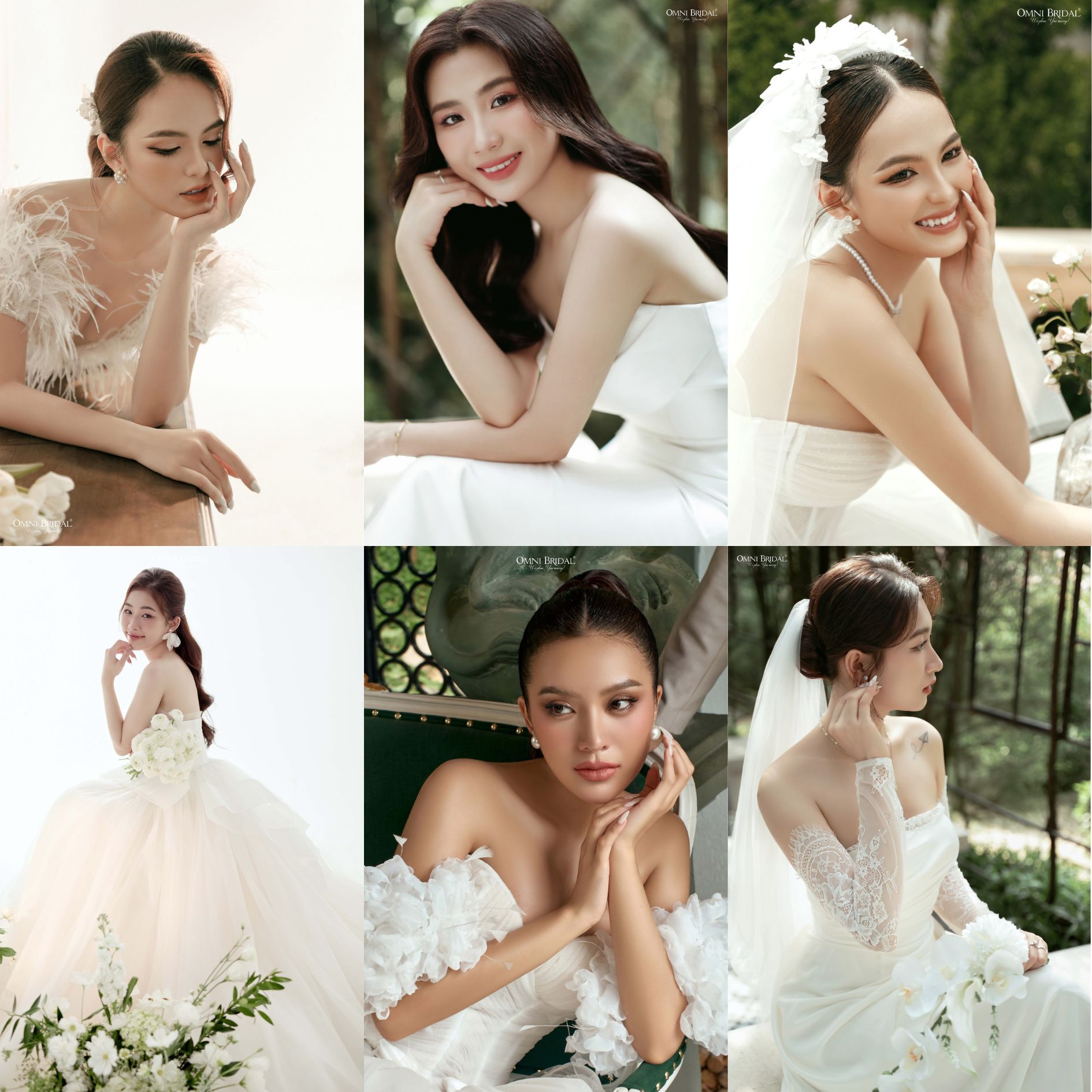 Chụp cô dâu tư thế tay để ngay cằm