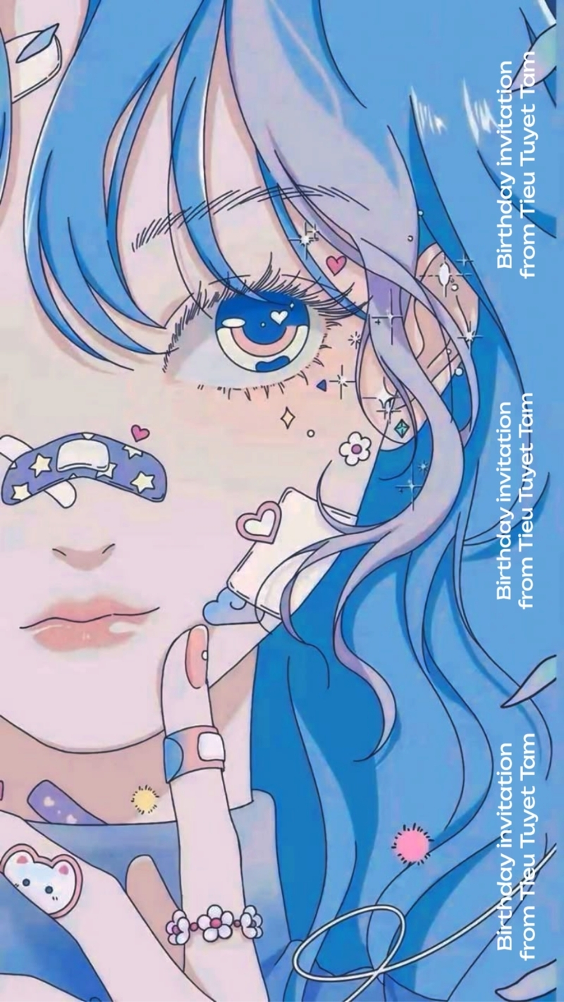 ảnh nền cute điện thoại xanh dương xinh đẹp