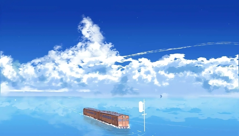 ảnh nền cute xanh dương vùng đất linh hồn