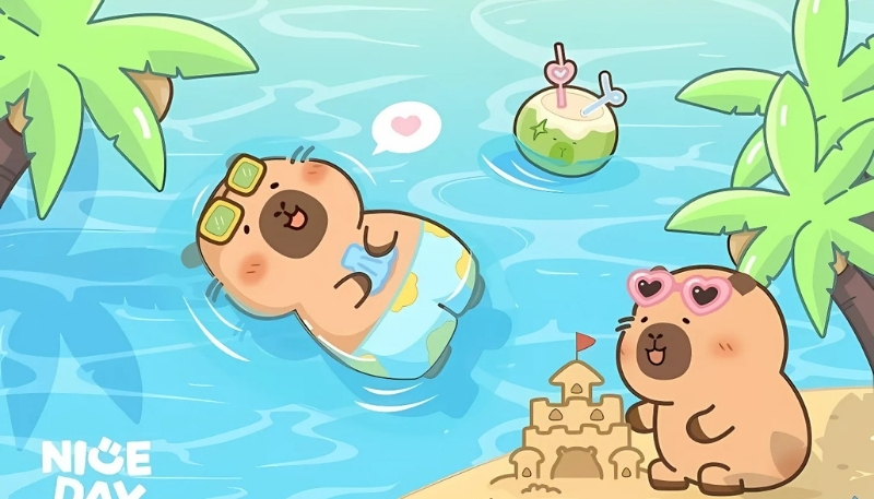 ảnh nền cute capybara 1