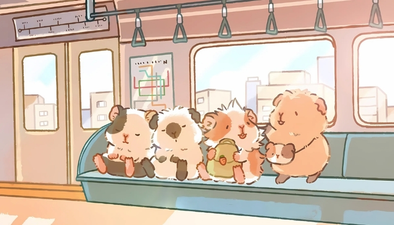 ảnh nền cute capybara dễ thương