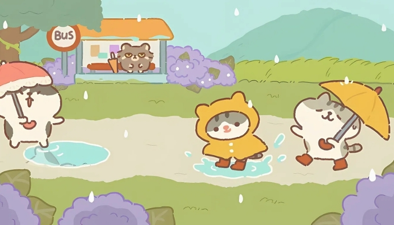 ảnh nền cute gặt lúa