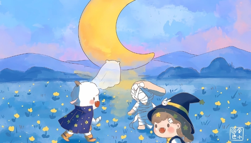 ảnh nền cute cối xay gió