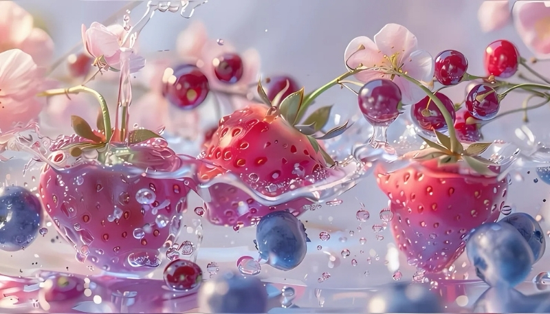 ảnh nền điện thoại trái cây dưa hấu thủy tinh