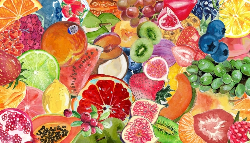 ảnh nền cute hoa quả tươi