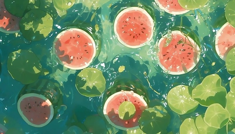 ảnh nền cute trái cây mát lạnh