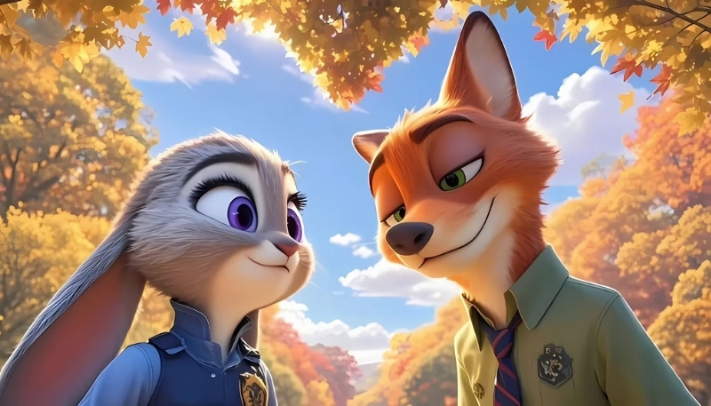 ảnh nền cute nick và judy
