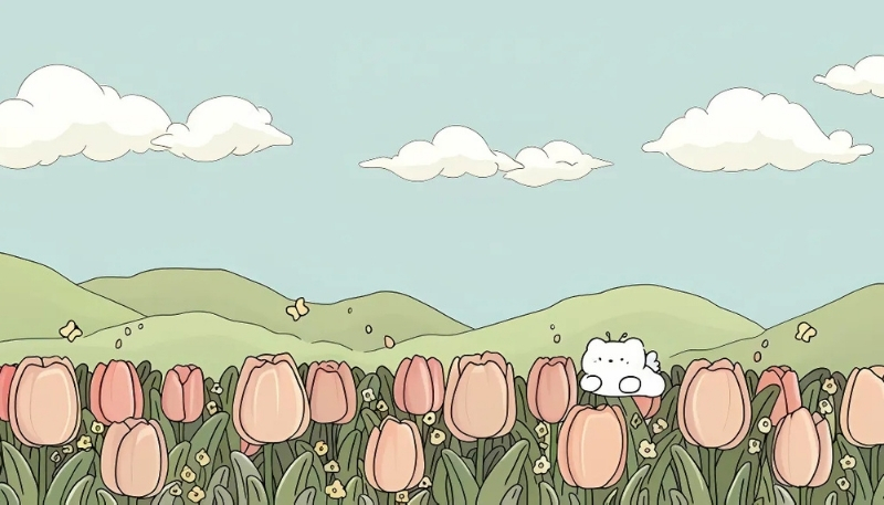 ảnh nền cute hoa tulip