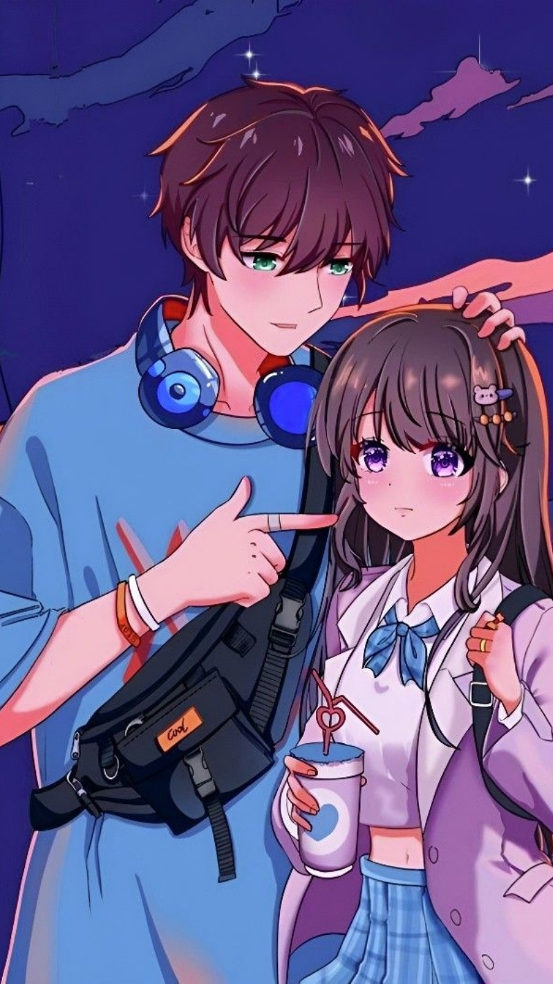 ảnh nền cute cặp đôi hoạt hình