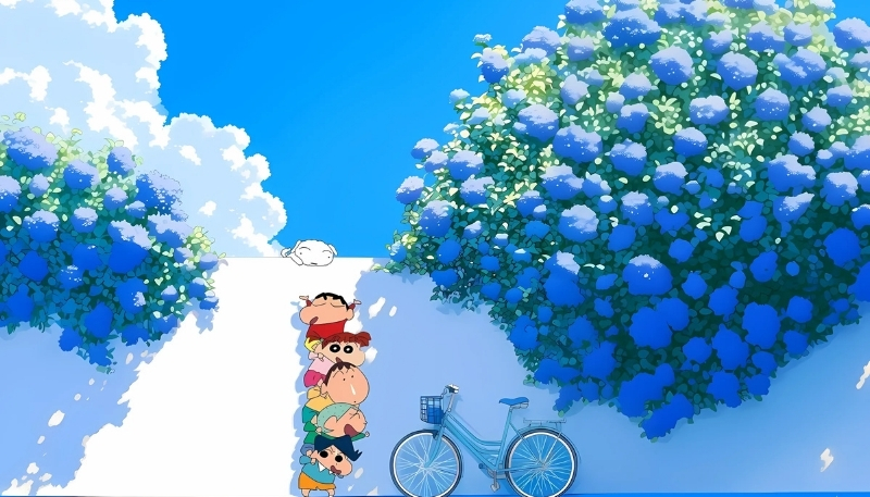 ảnh nền cute shin bút chì