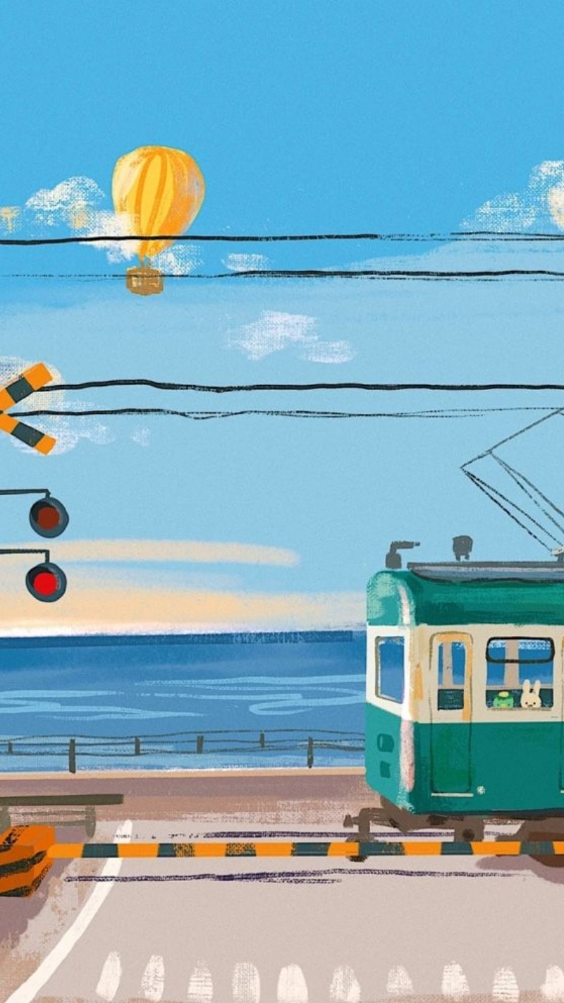 ảnh nền cute điện thoại tàu hỏa