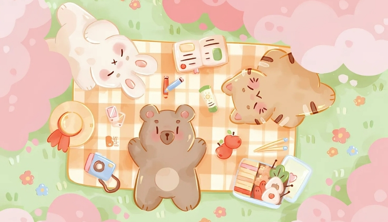 ảnh nền cute gấu nâu