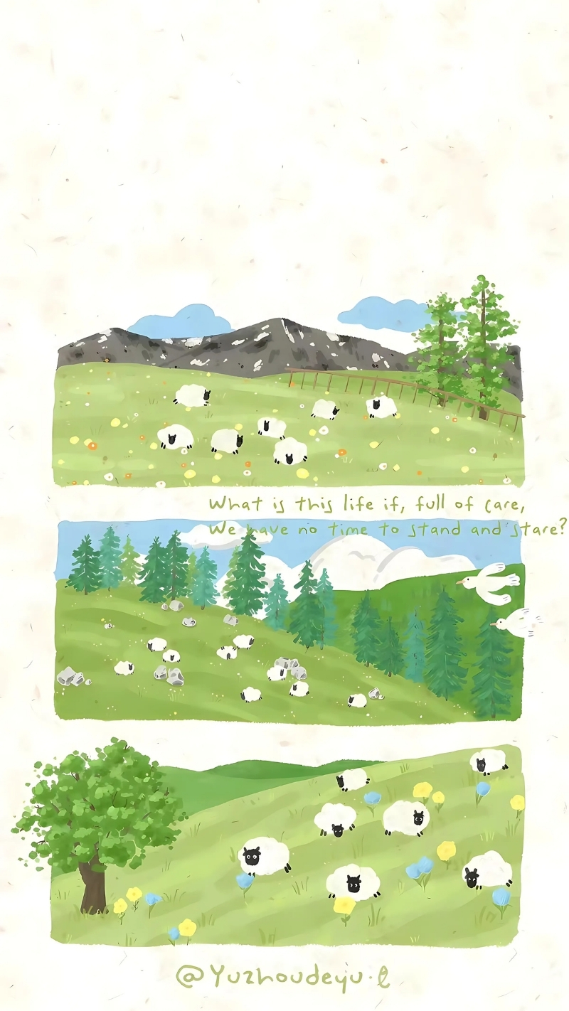 ảnh nền cute điện thoại đồng xanh