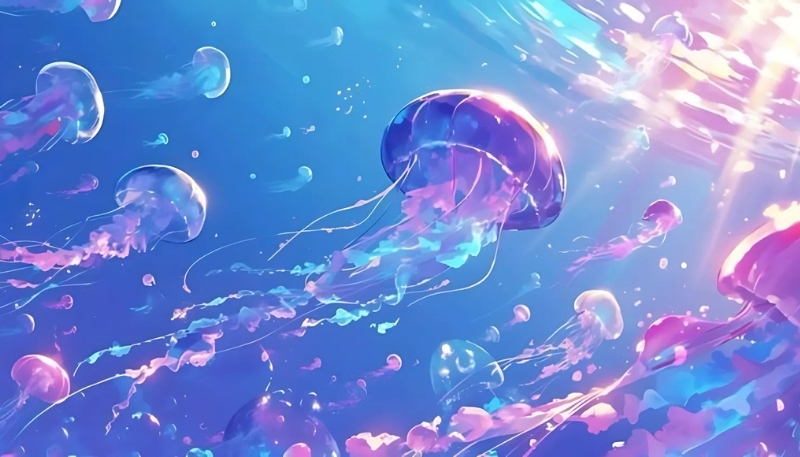 ảnh nền cute sứa khổng lồ