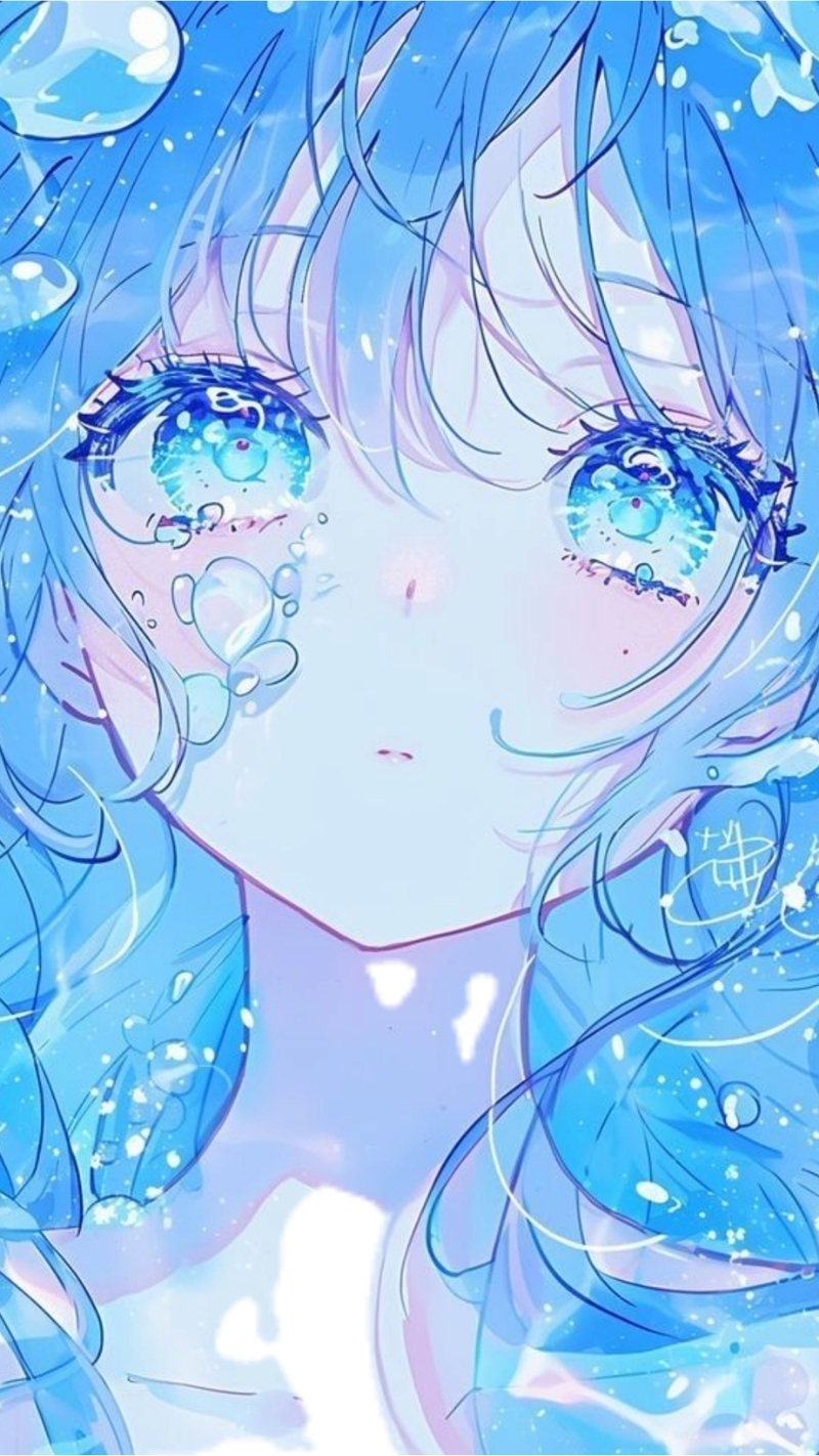 ảnh nền cute điện thoại xanh dương