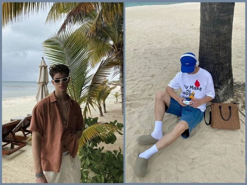 chụp ảnh ở biển cho nam