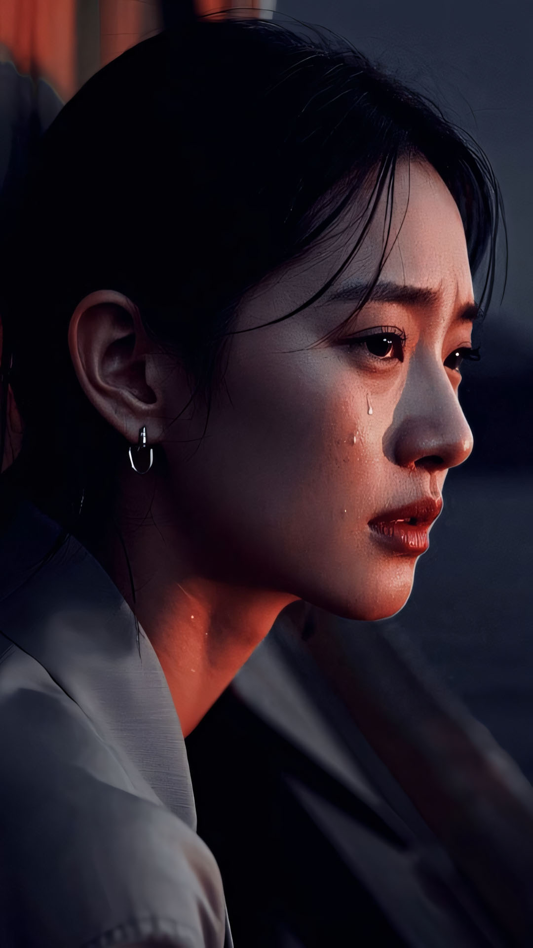 hinh anh co gai khoc trong dem 1920px 1080px full hd 1