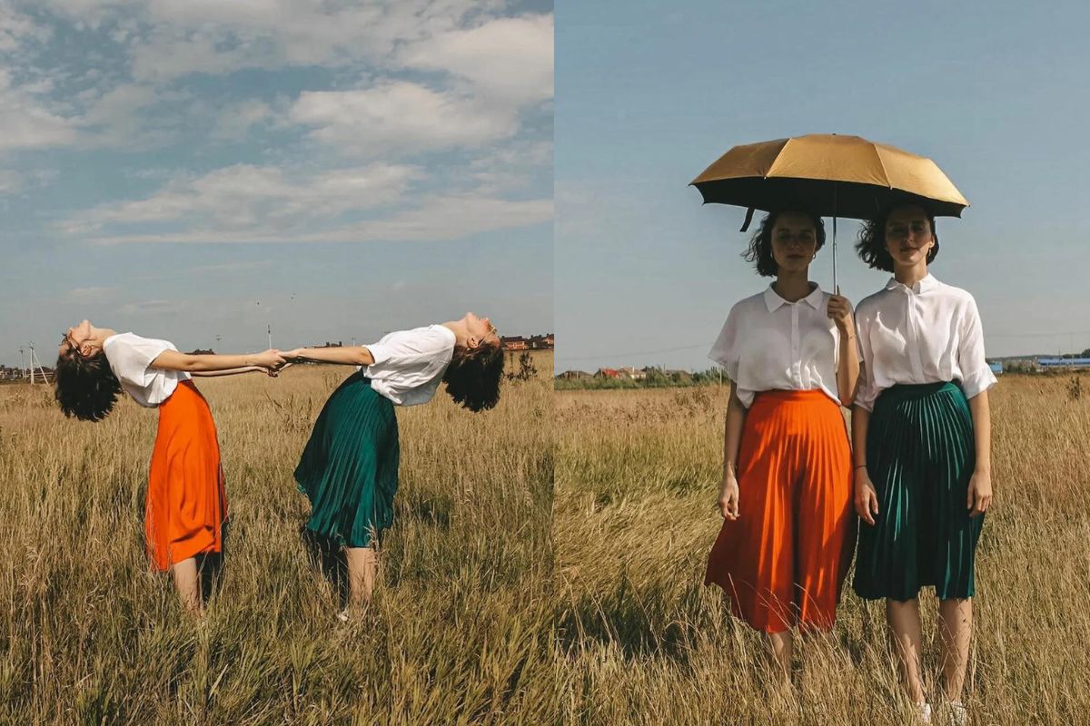 Một kiểu tạo dáng chụp ảnh couple khác mà bạn có thể áp dụng là tạo dáng giống nhau