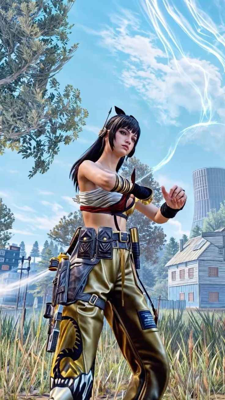 Ảnh FF nữ ngầu cận mặt, đôi mắt hút hồn, thể hiện sự tự tin và cá tính