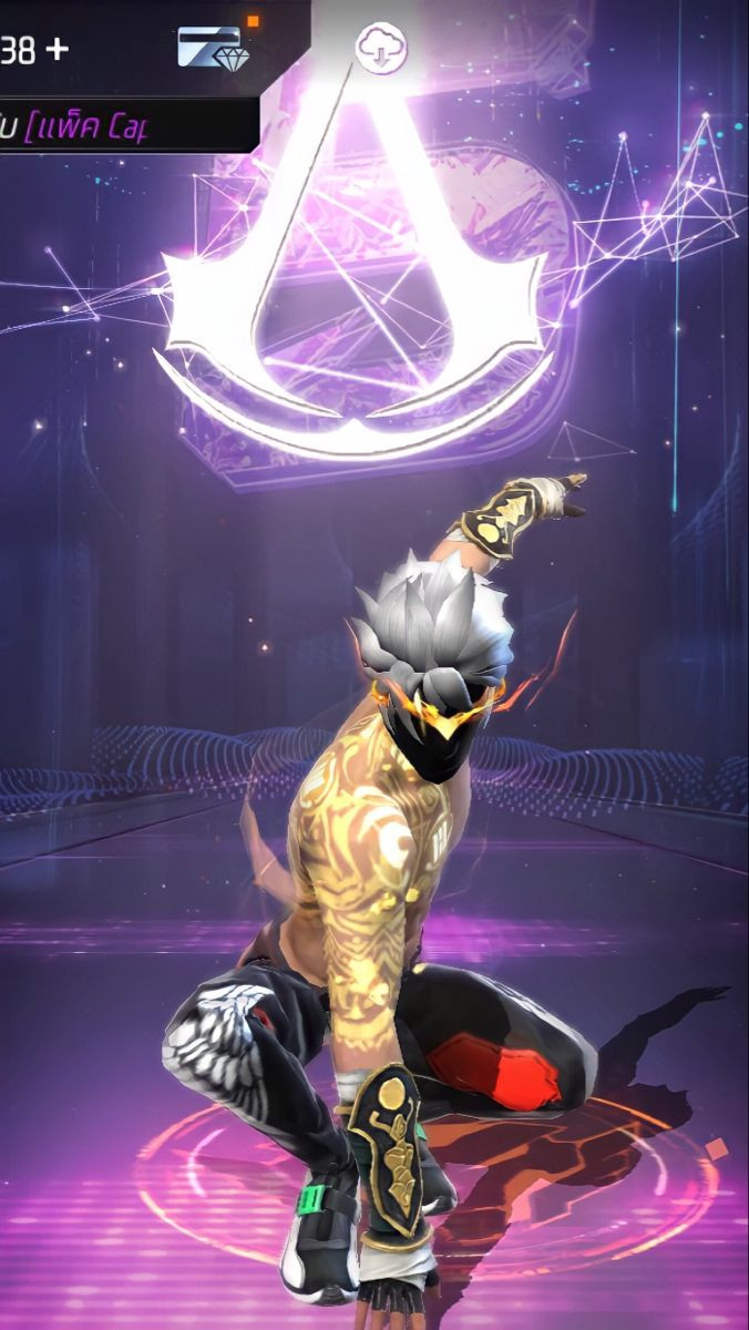 Nữ nhân vật Free Fire trong tư thế nhảy dù, sẵn sàng lao vào chiến trường khốc liệt