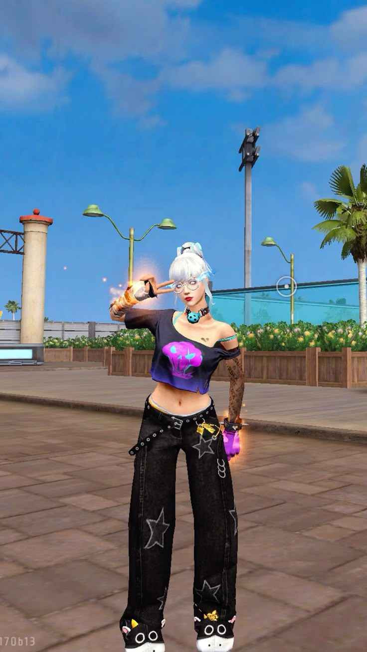 Ảnh FF nữ ngầu với trang phục truyền thống cách điệu, mạnh mẽ và cuốn hút