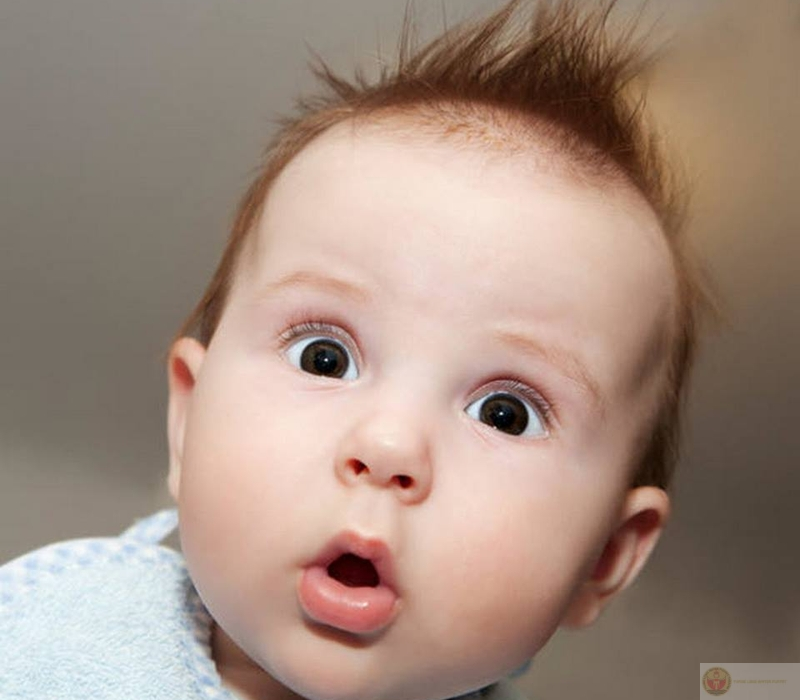 Meme em bé ngạc nhiên siêu đáng yêu