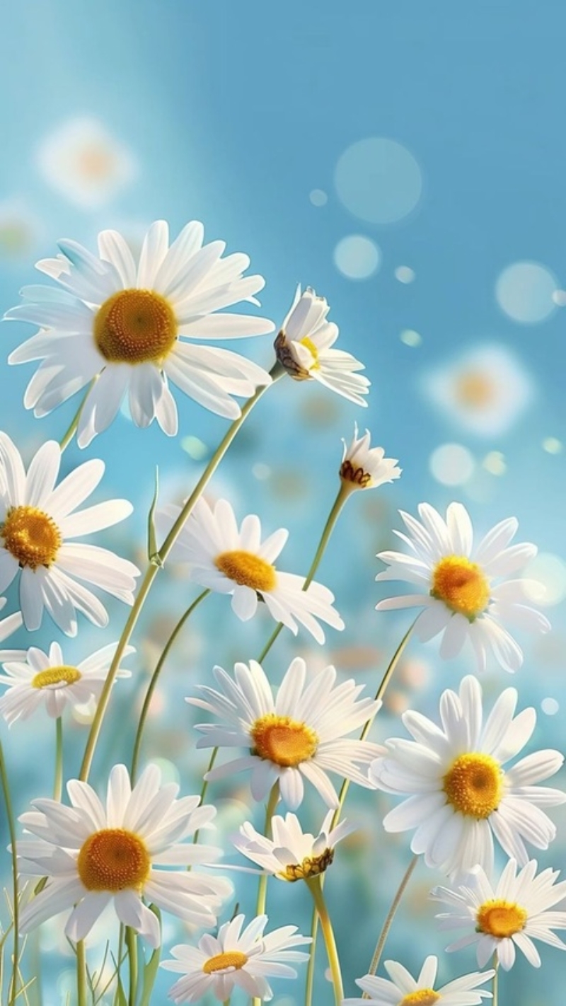 hình nền hoa cúc chill