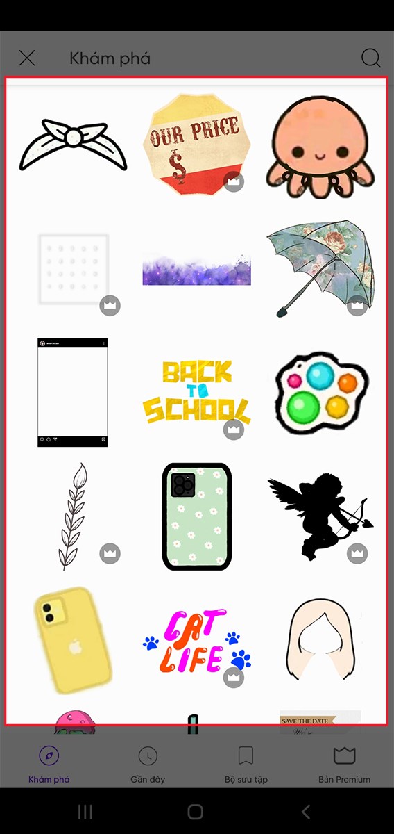 chọn công cụ Nhãn