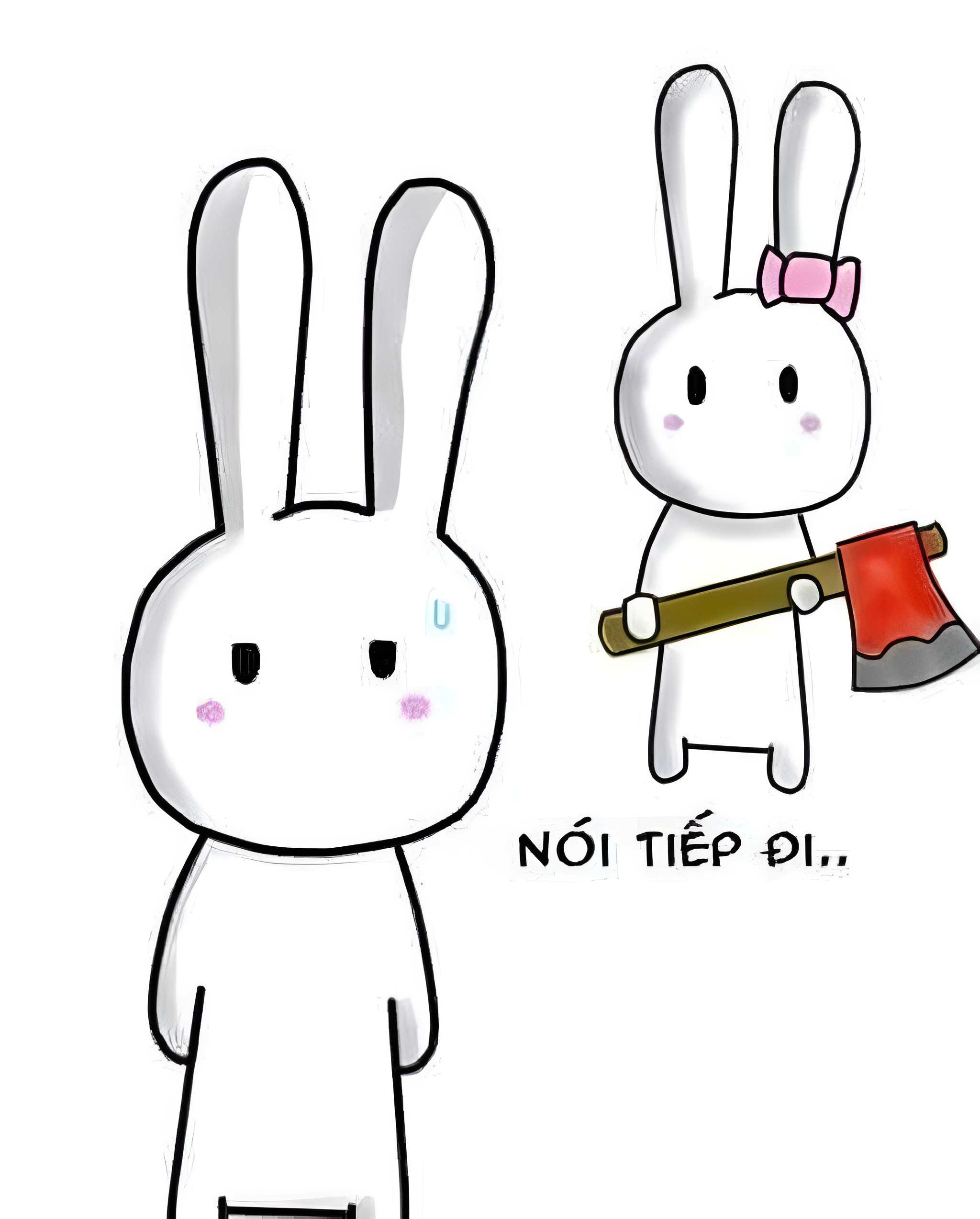 Meme thỏ 7 màu bá đạo