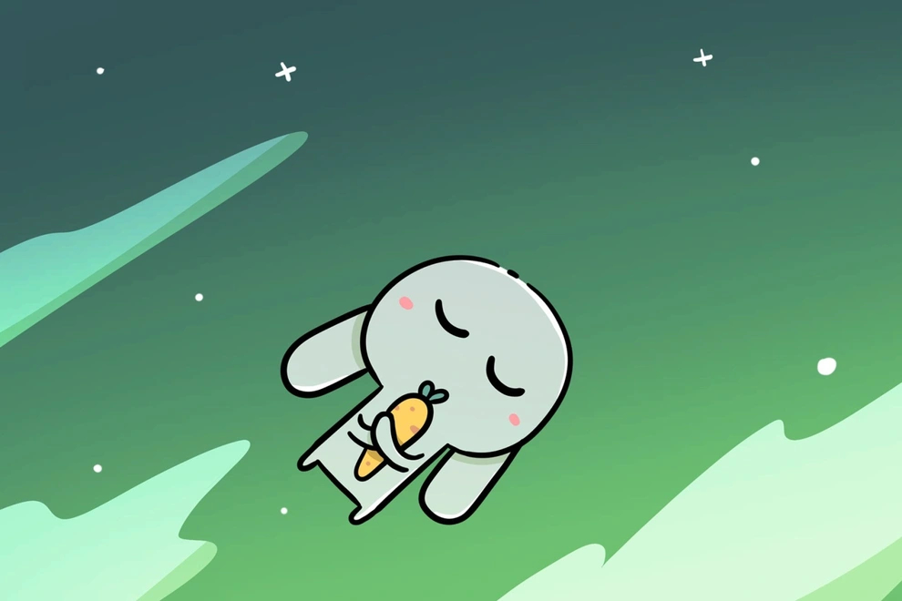 Meme thỏ 7 màu chất