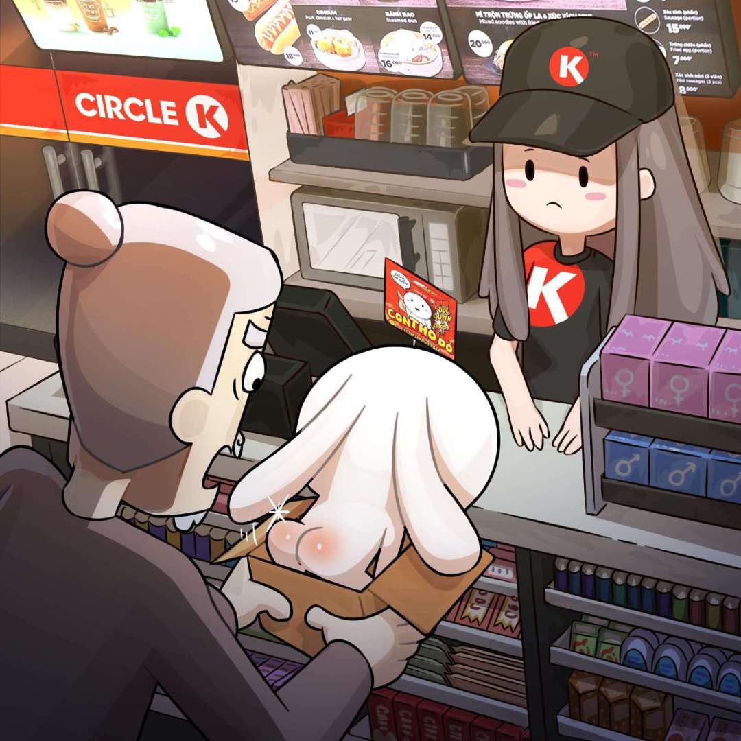 Ảnh thỏ 7 màu chill