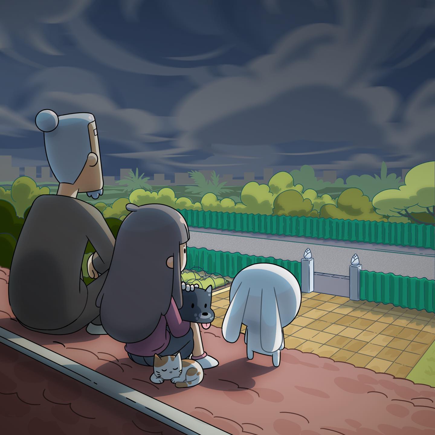 Ảnh thỏ 7 màu sáng tạo