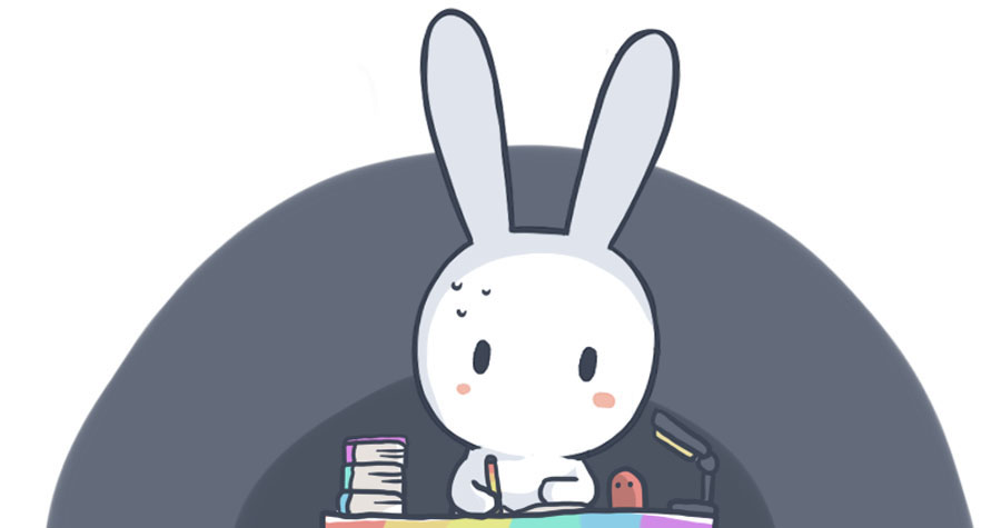 Ảnh thỏ 7 màu vui vẻ