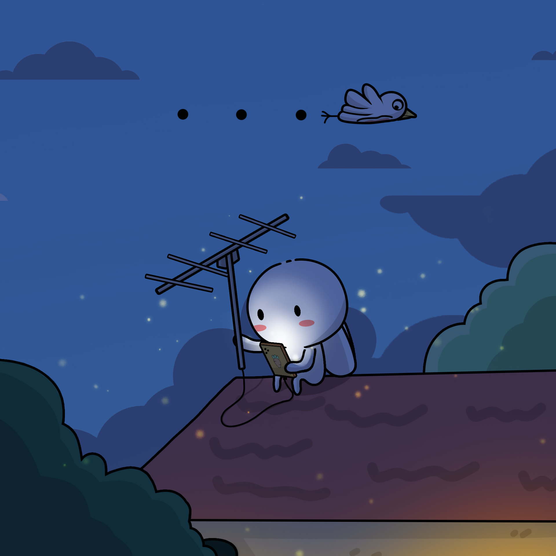 Hình nền thỏ 7 màu laptop