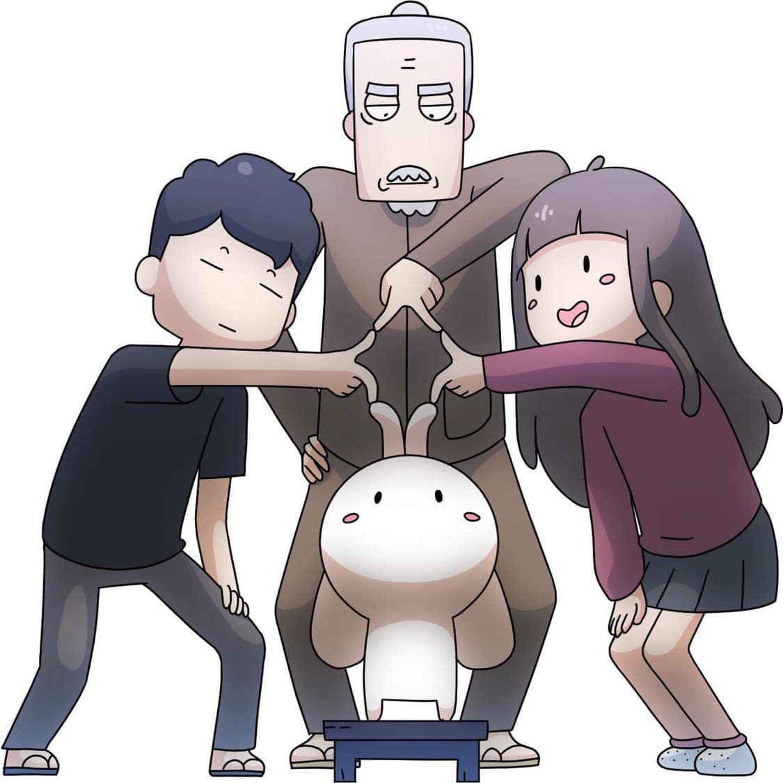 Wallpaper thỏ 7 màu android