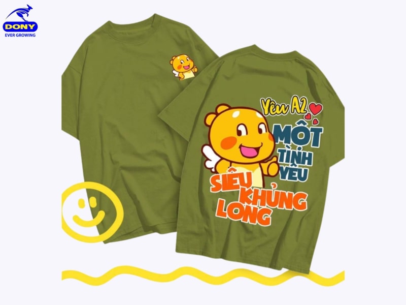 Ao lop emoji voi net ve hoat hinh doc dao tao cam giac vui nhon